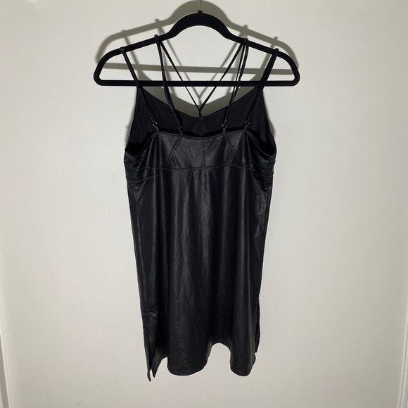 Black Pleather Mini Dress - Picture 5 of 12